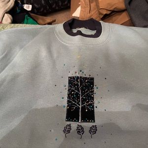 Top stitch sweatshirt women medium